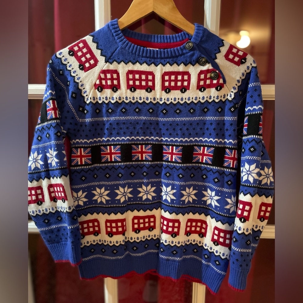 Gymboree. New super cute London winter sweater. Size: 10-12. Final sale.